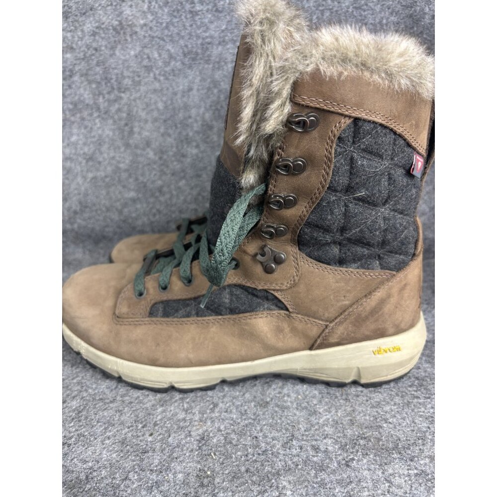 Danner Wapiti 400G Boots Womens Size 10 Brown Leather Faux Fur Winter Snow‎